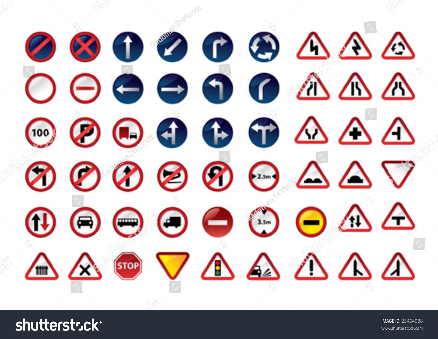 Traffic Signs. Vector Illustration. - 25404988 : Shutterstock