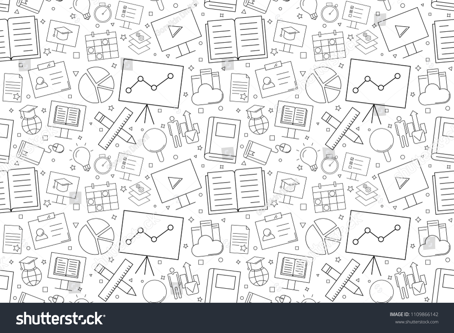 Training Background Line Icon Linear Vector Stock Vector (Royalty Free ...