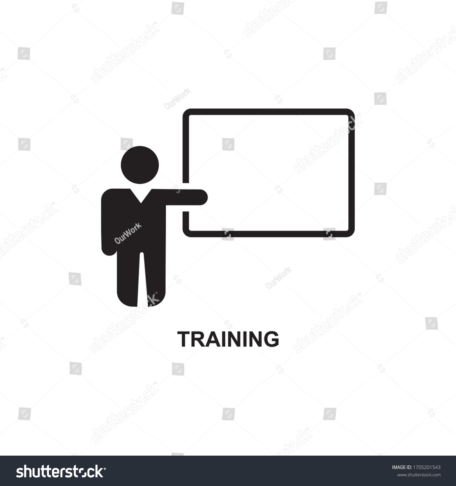 Training Icon Presentation Icon Vector Stock Vector (royalty Free 