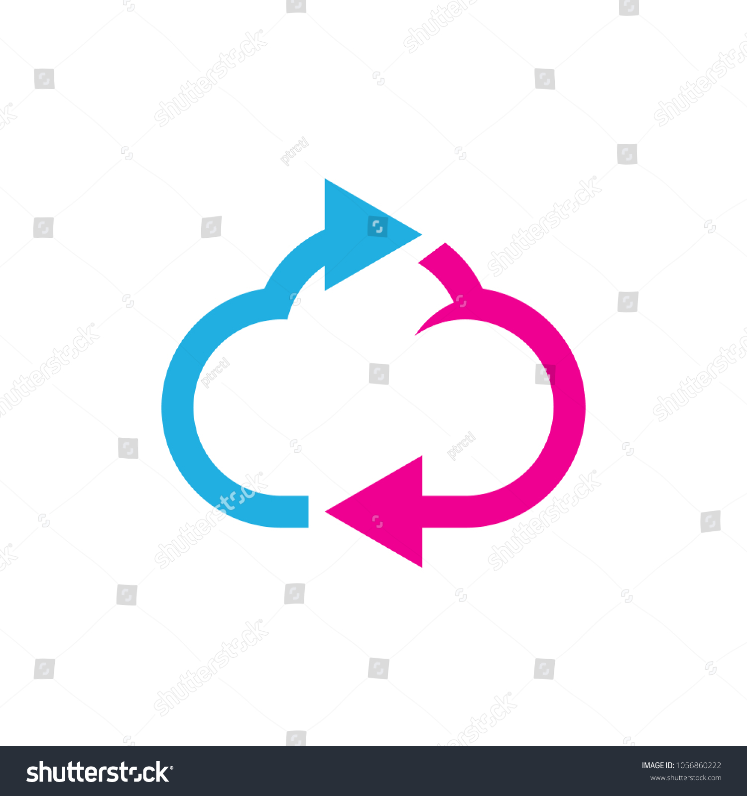 Transfer Cloud Logo Icon Design Stock Vector (Royalty Free) 1056860222 ...