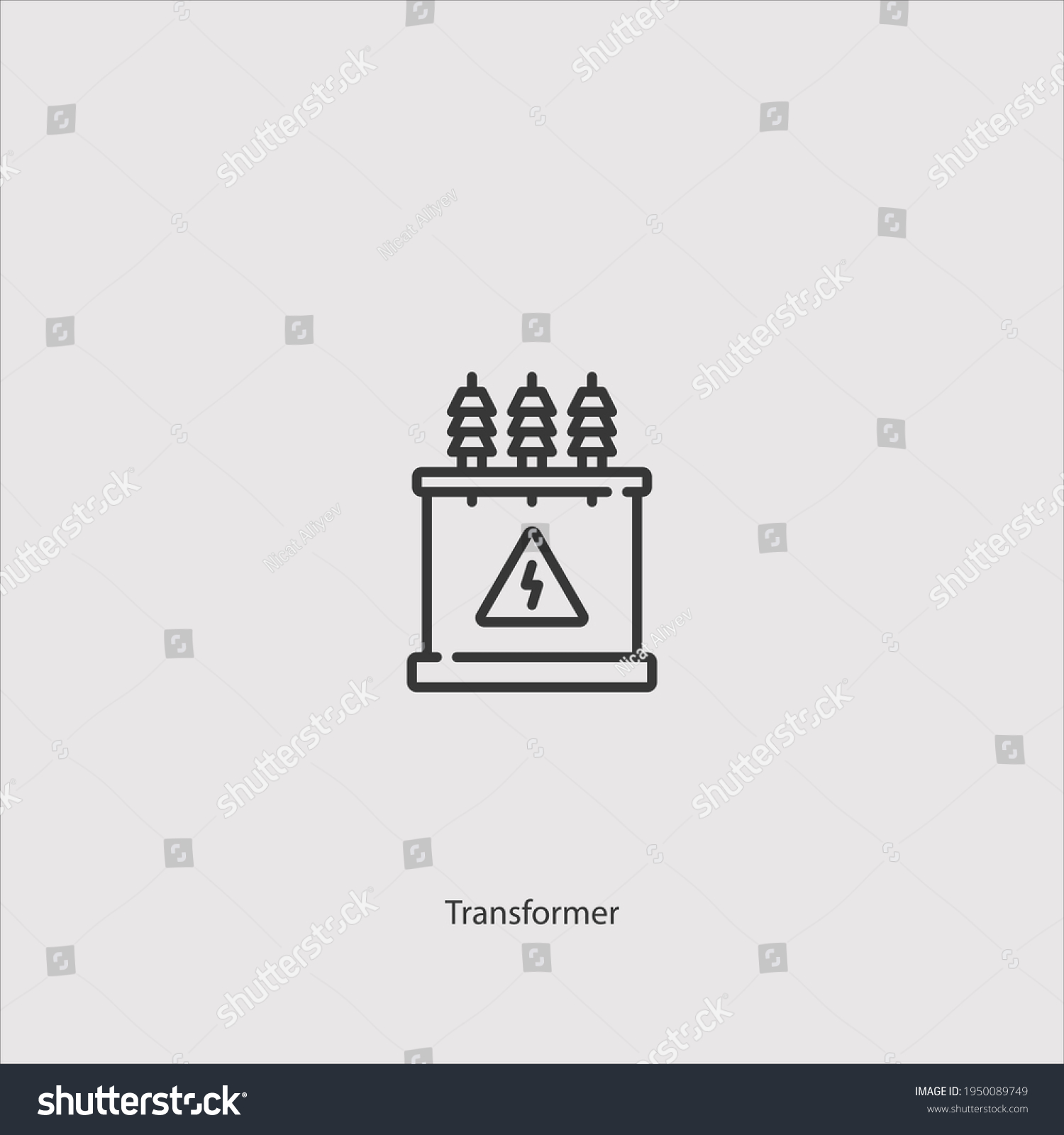 Transformer Icon Vector Isolated On White Stock Vector (Royalty Free ...
