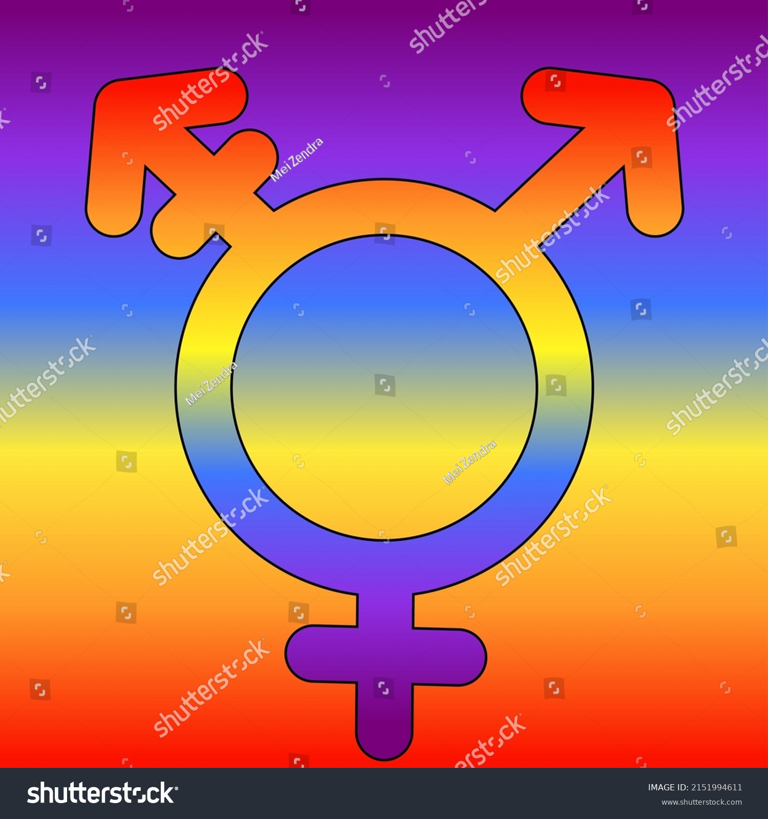 Transgender Symbol Simple Colorful Line Design Stock Vector Royalty Free 2151994611 Shutterstock 