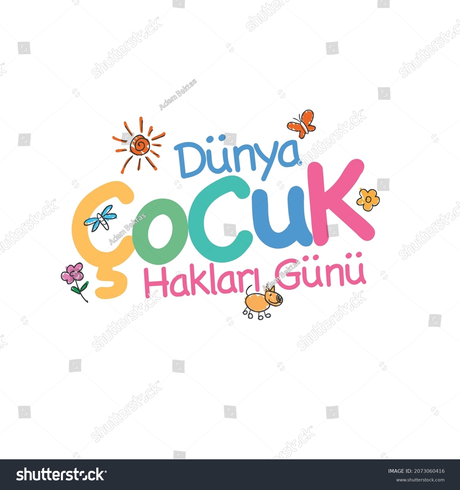 Translation Happy World Childrens Rights Stock Vector (Royalty Free ...