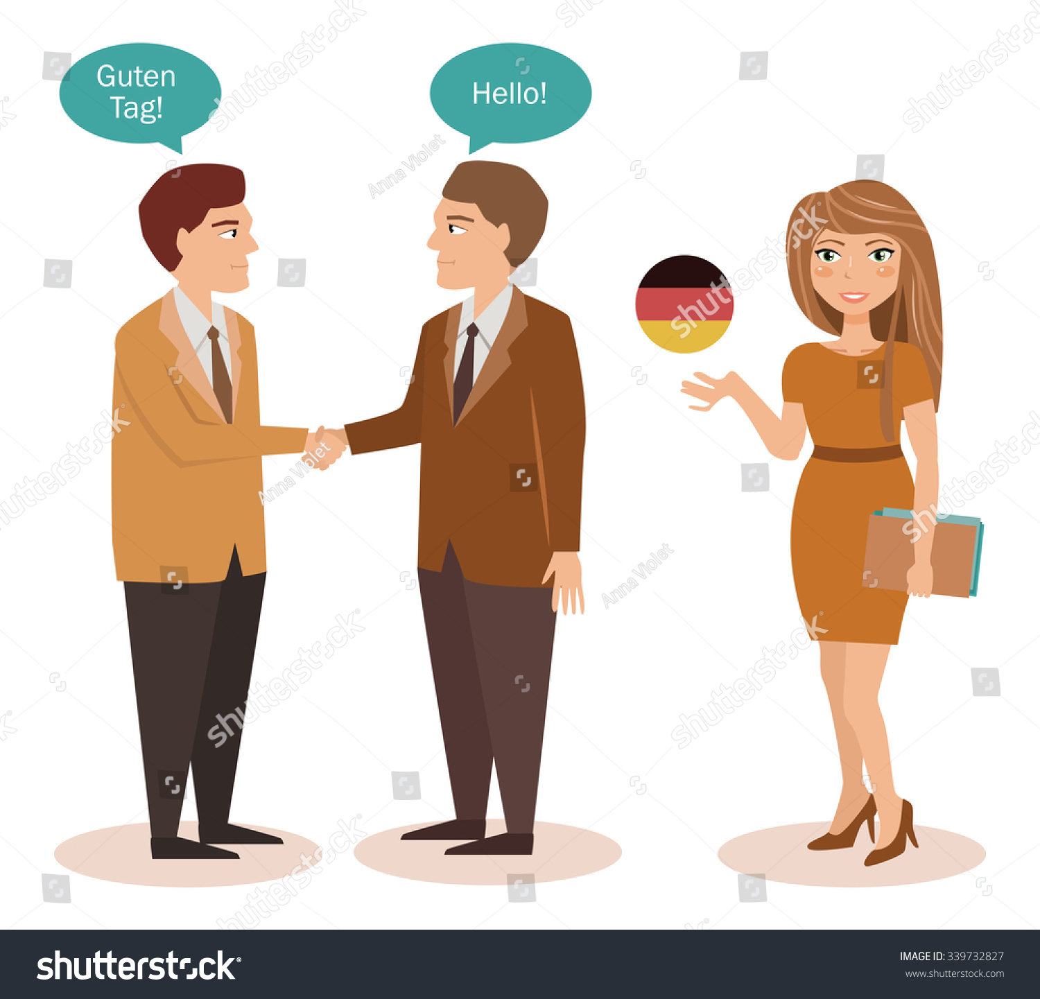 Translator Vector Isolated Illustration Cartoon Character Stock Vector ...