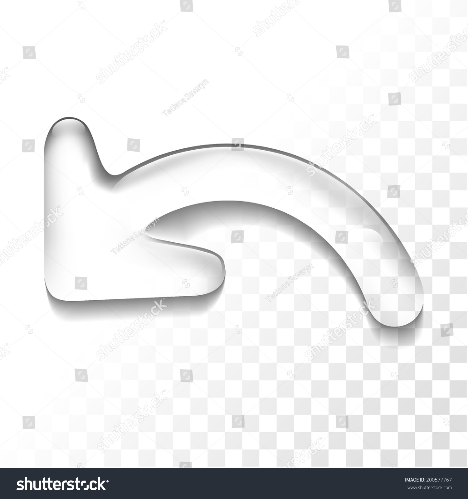 Transparent Back Arrow Icon Stock Vector (Royalty Free) 200577767