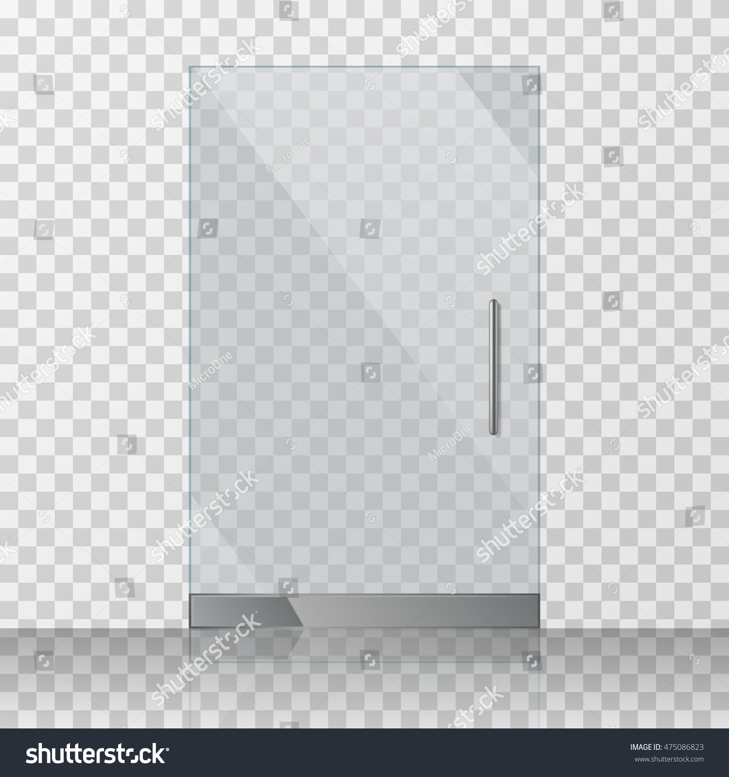 Download Transparent Clear Glass Door Isolated On Stock Vector ...