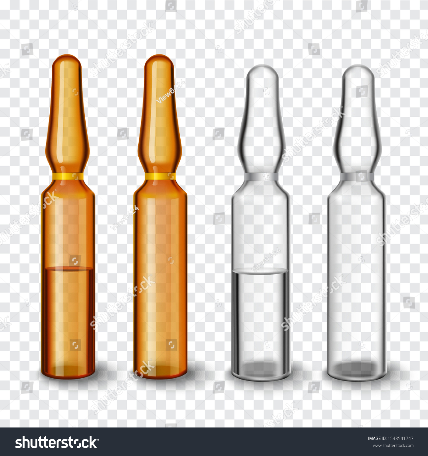 Download Transparent Glass Ampoules Vector Illustration Stock Vector Royalty Free 1543541747 Yellowimages Mockups