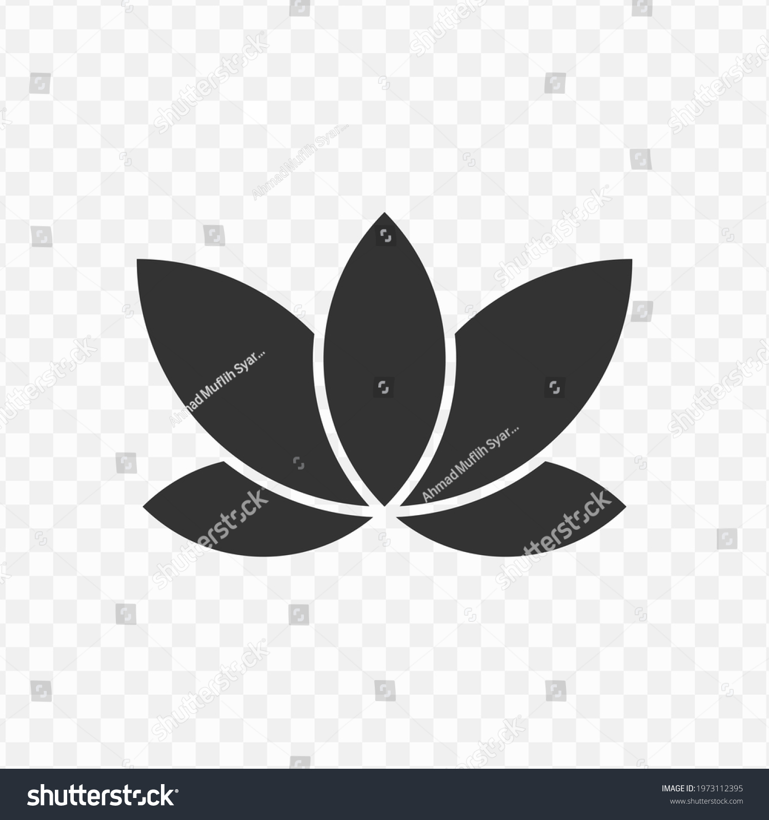 Transparent Lotus Icon Png Vector Illustration Stock Vector (royalty 