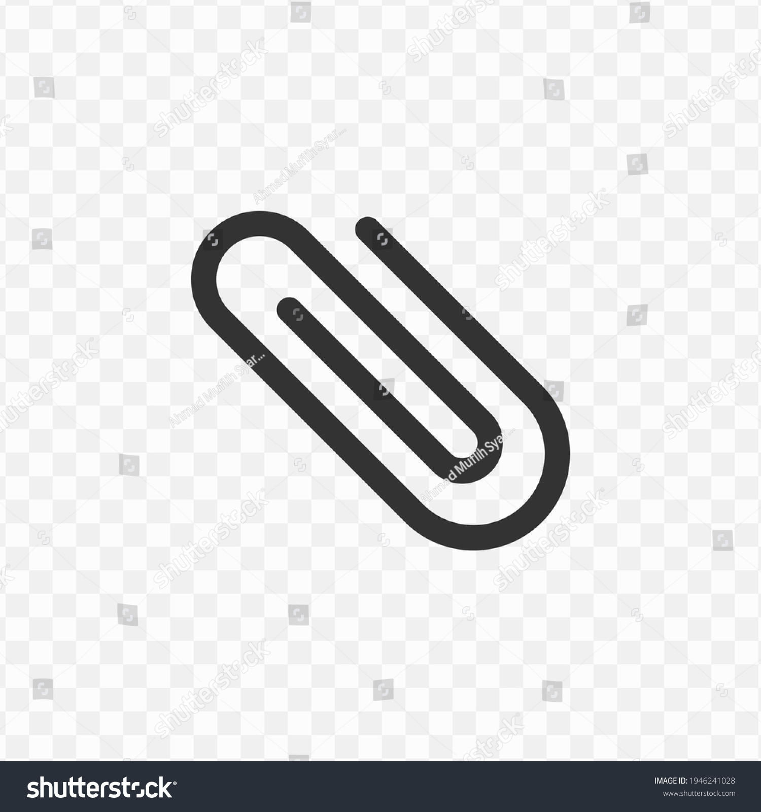 Transparent Paperclip Icon Png Vector Illustration Stock Vector ...