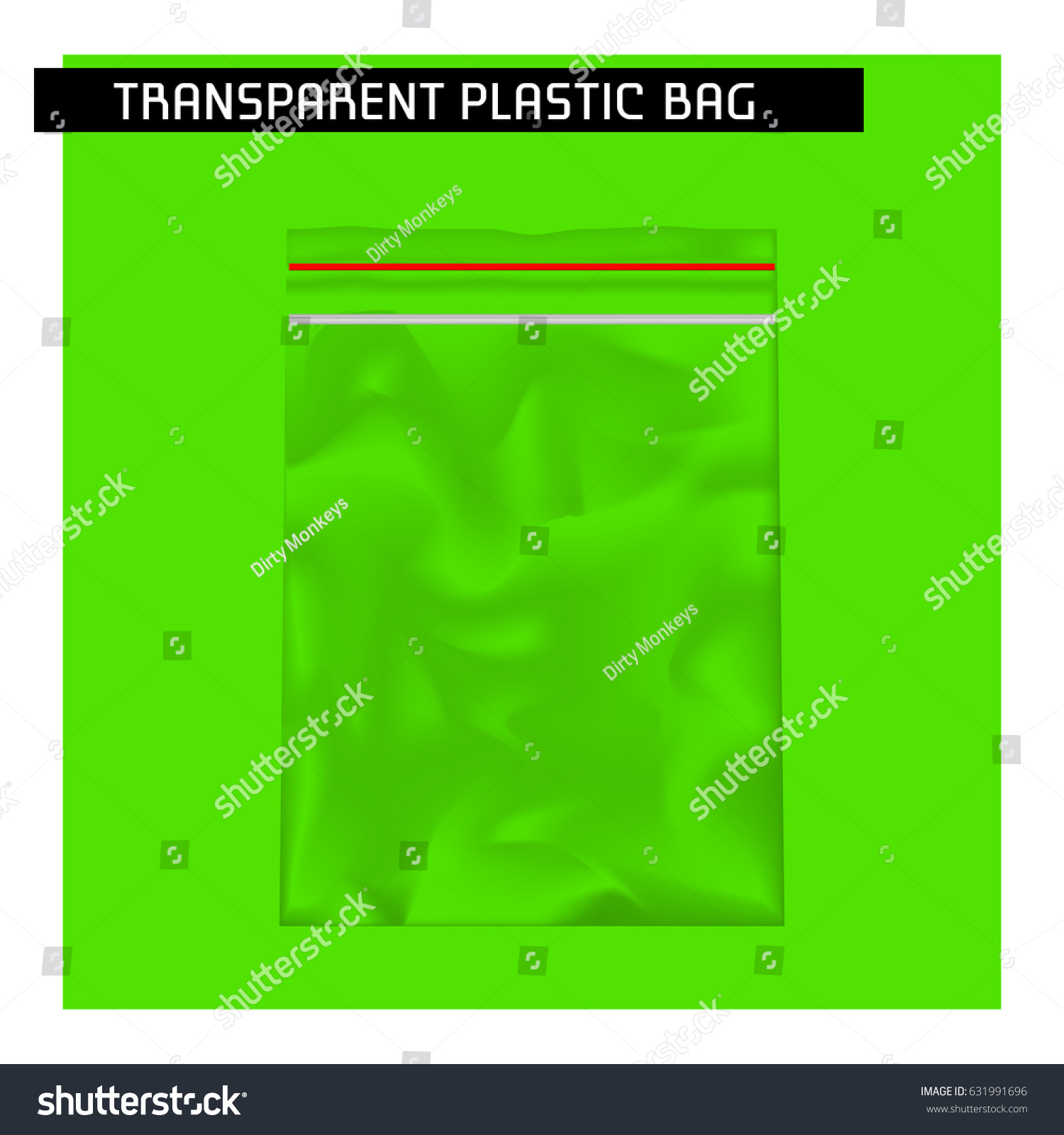 Transparent Plastic Bag Vector Illustration Stock Vector (Royalty Free