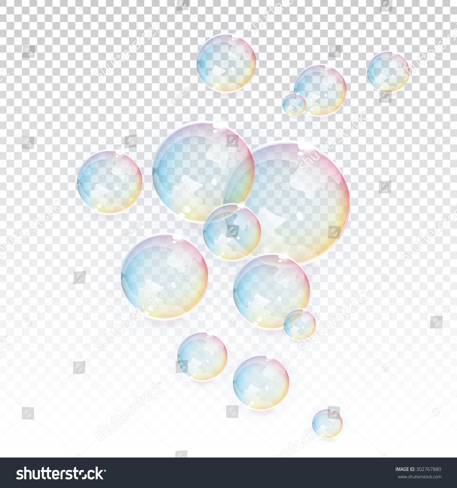 Transparent Vector Bubbles Stock Vector (Royalty Free) 302767880