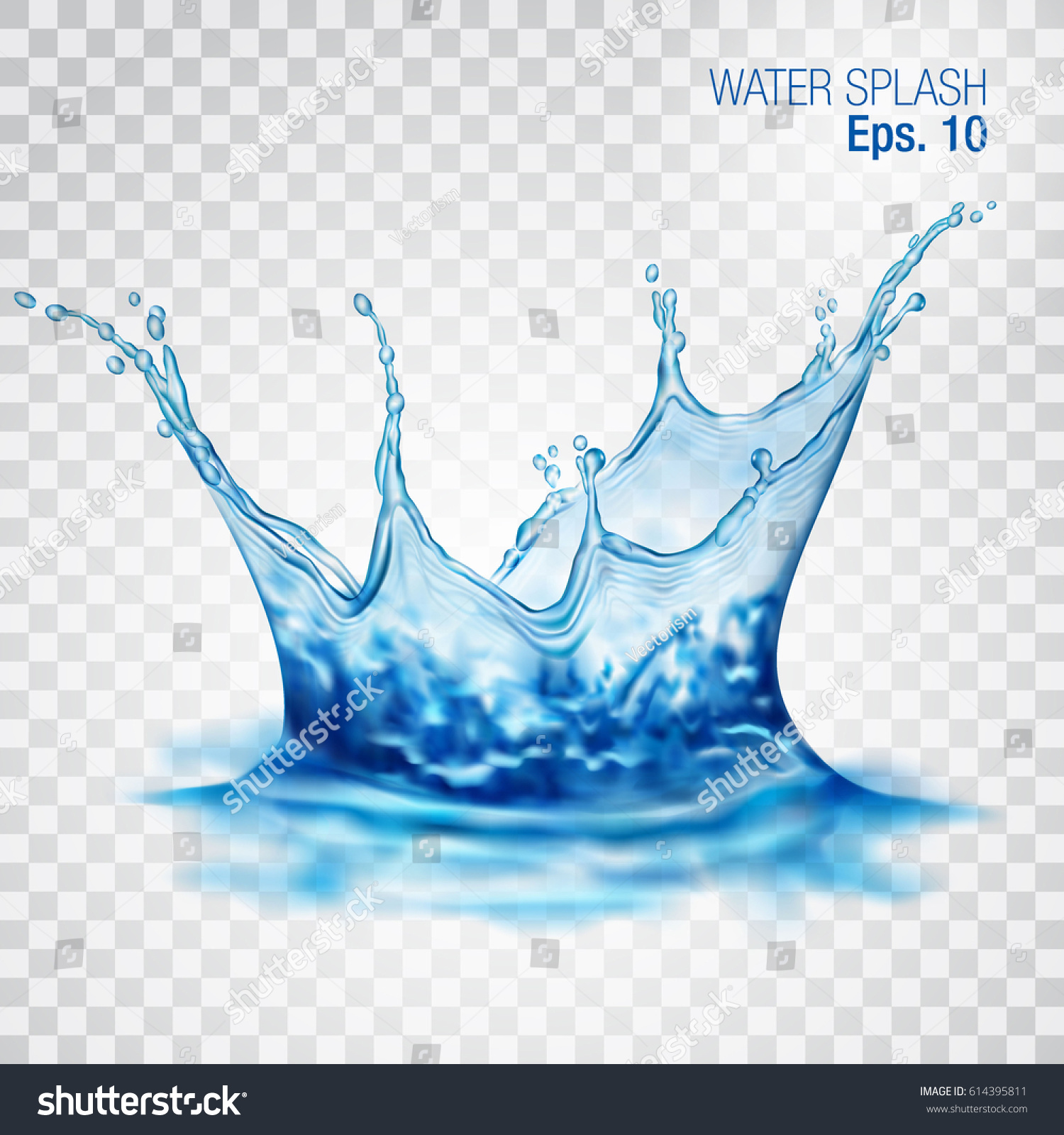 Transparent Water Splash Vector Illustration Isolated Stock Vector Royalty Free