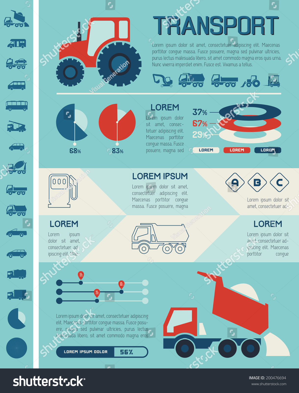 Transportation Infographic Template Stock Vector (Royalty Free ...