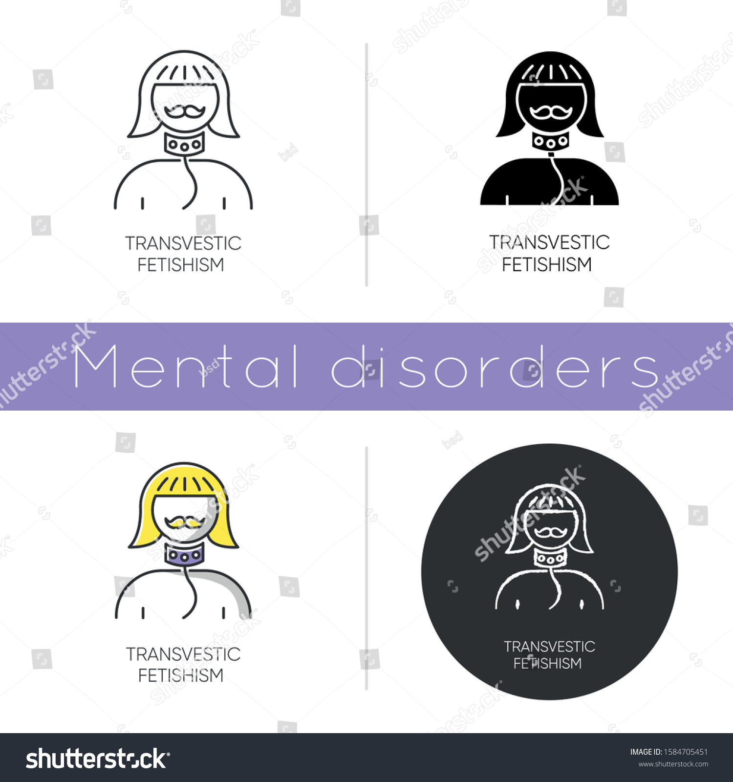 Transvestic Fetishism Icon Queer Person Androgynous Stock Vector Royalty Free 1584705451 8632