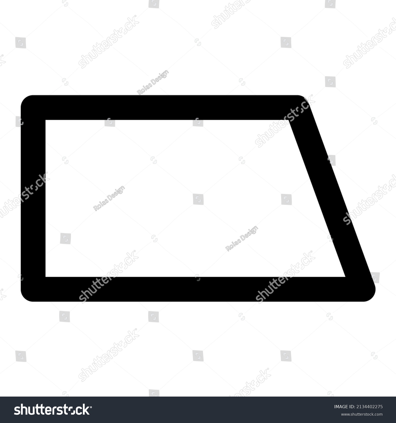 Trapezoid Icon Black Color Stock Vector (Royalty Free) 2134402275 ...