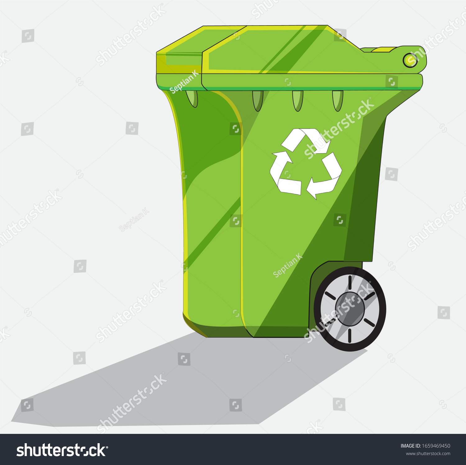 Trash Can Be Place Dispose Organic Stock Vector (Royalty Free ...