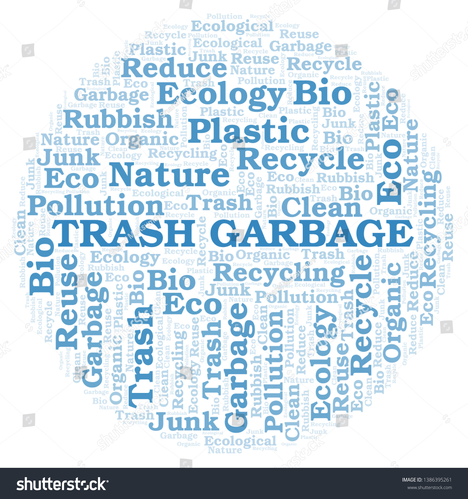 Trash Garbage Word Cloud Wordcloud Made Stock Vector (royalty Free 