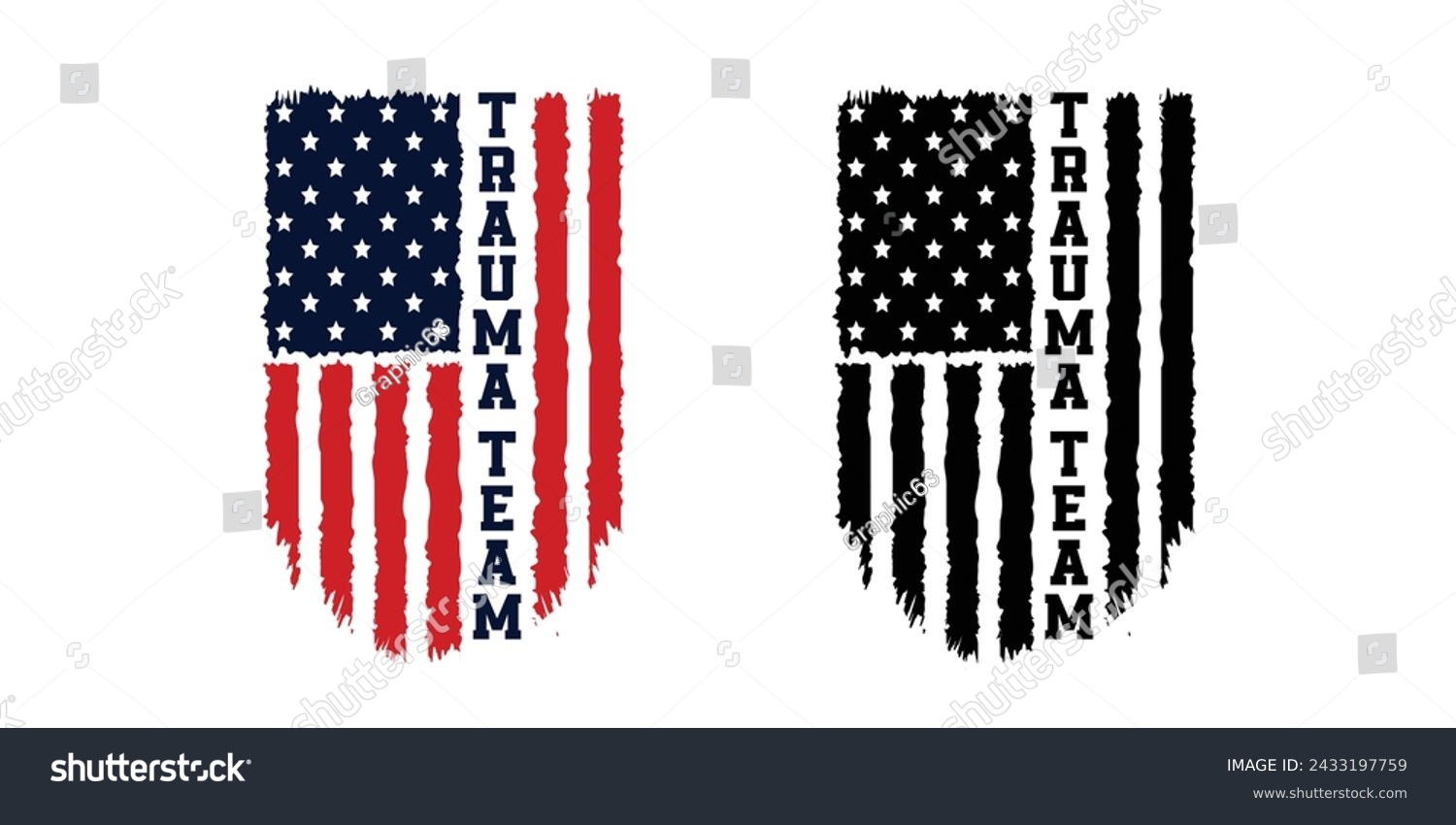 SVG of Trauma TeamTypography Vector. Distressed American Flag Print For t Shirt,Poster,backround,Banner New Design. svg