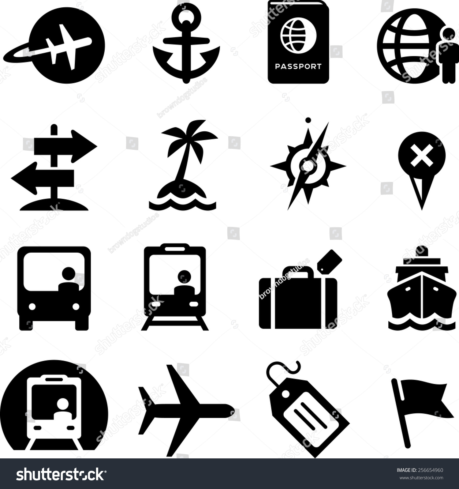 Travel Icon Set. Vector Icons For Digital And Print Projects ...
