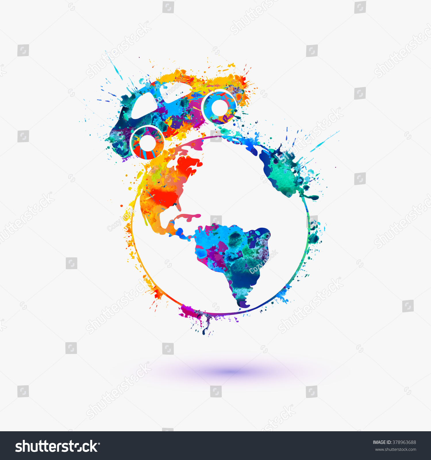 Travel Icon Travel Around World By 스톡 벡터(사용료 없음) 378963688 - Shutterstock