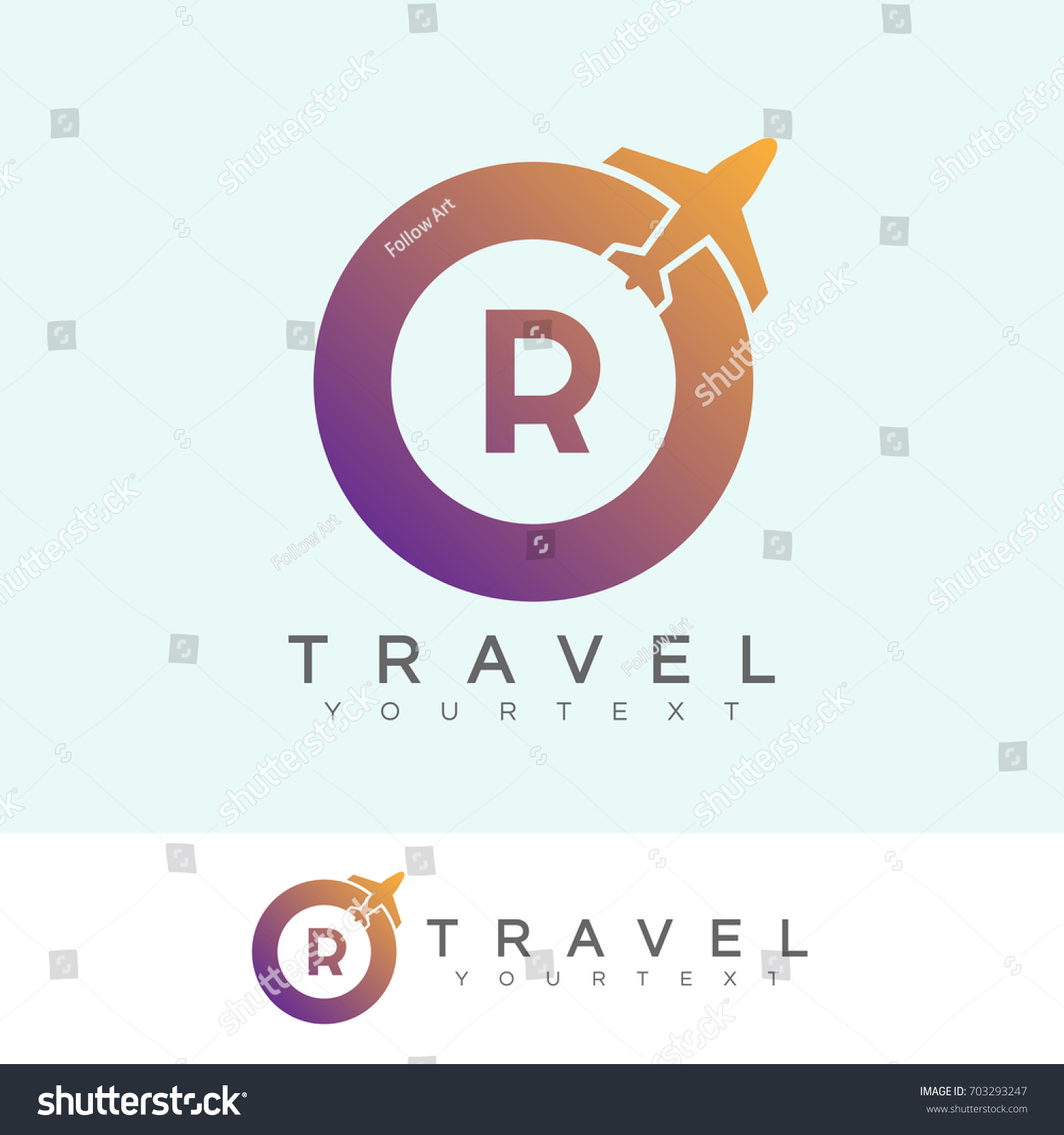 Vector De Stock Libre De Regalias Sobre Travel Initial Letter R Logo Design703293247