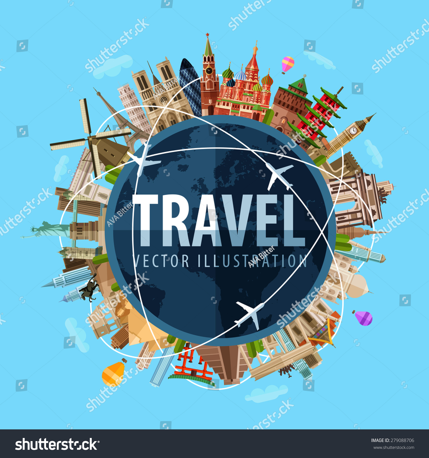 Travel Journey Vector Logo Design Template Stock Vector Royalty Free