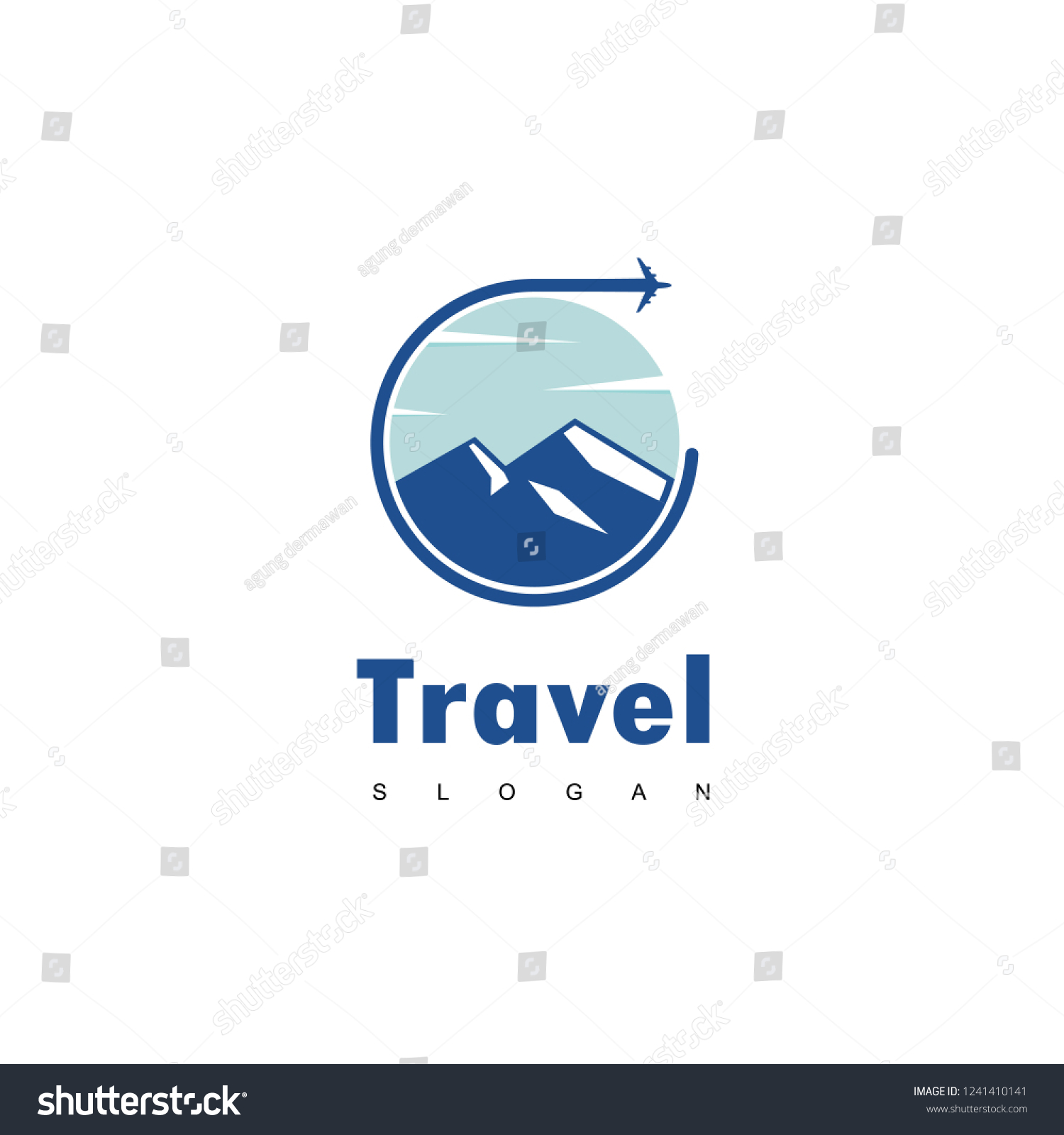 Travel Logo Design Vector Stock Vector (Royalty Free) 1241410141 ...