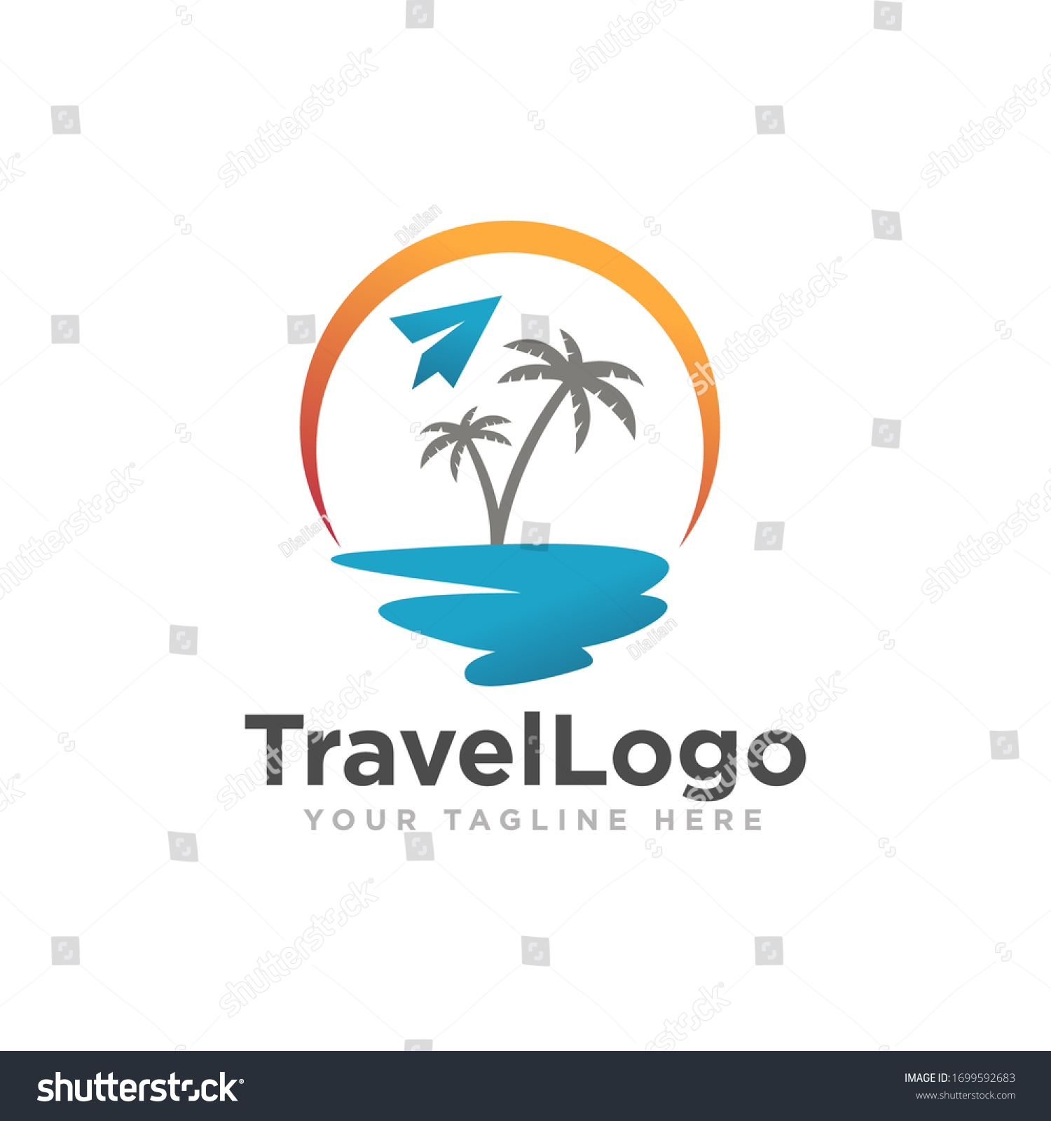 Travel Logo Design Vector Illustration Stock Vector (Royalty Free ...