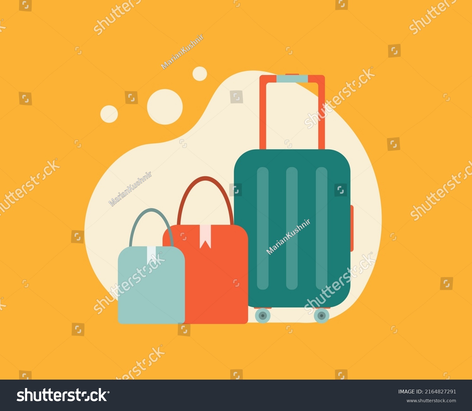 Travel Suitcase Illustration Render Style Luggage Stock Vector (Royalty ...