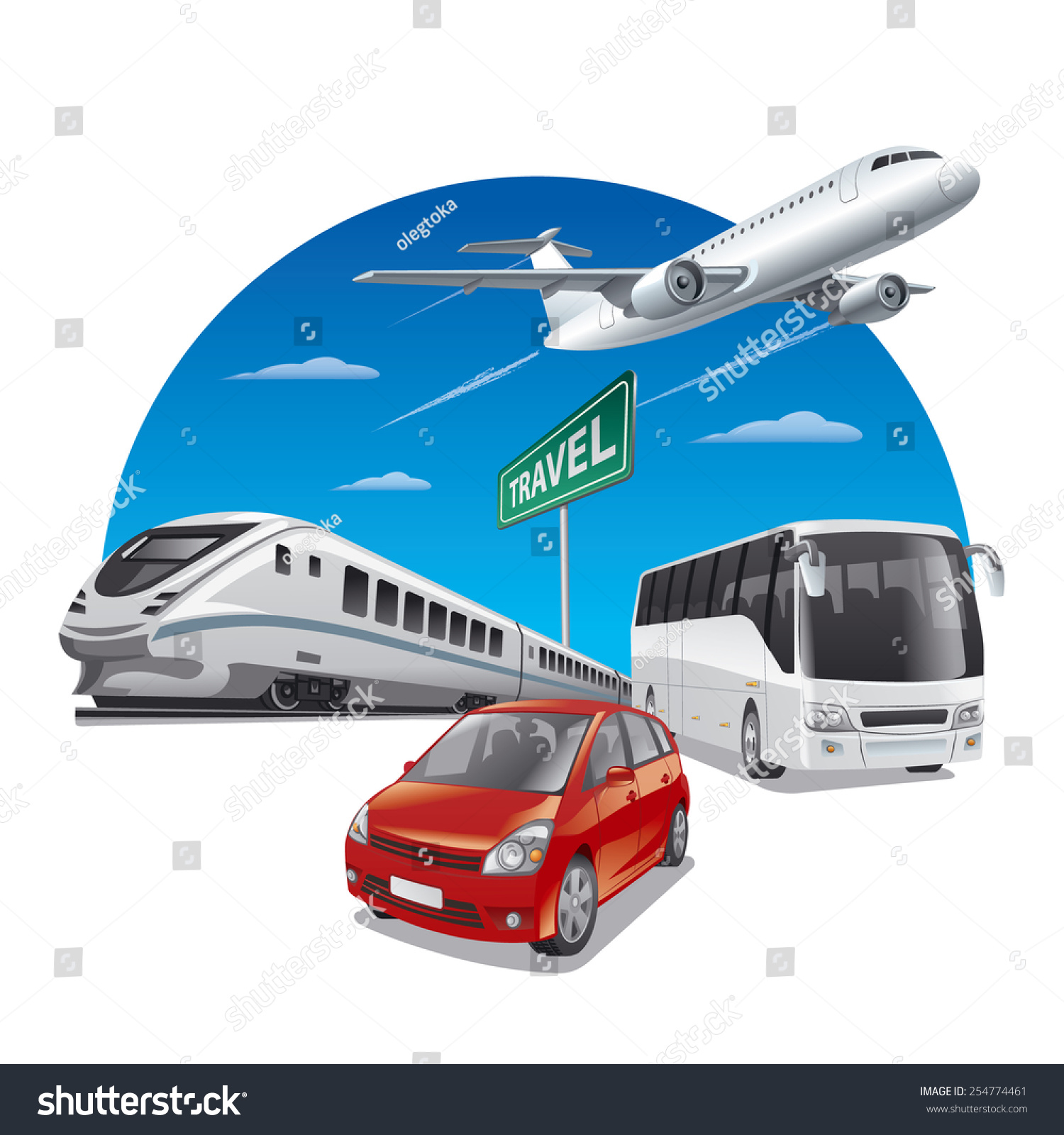 14 290 Plane Train Bus Car Images Stock Photos Vectors Shutterstock Stock Vector Travel Transport 254774461