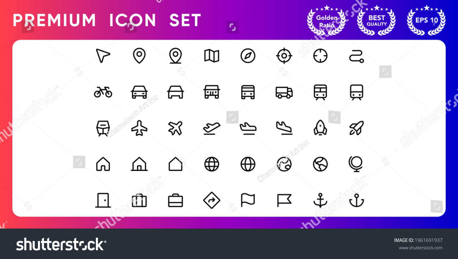 SVG of Travel UI elements modern line icon vector set. svg