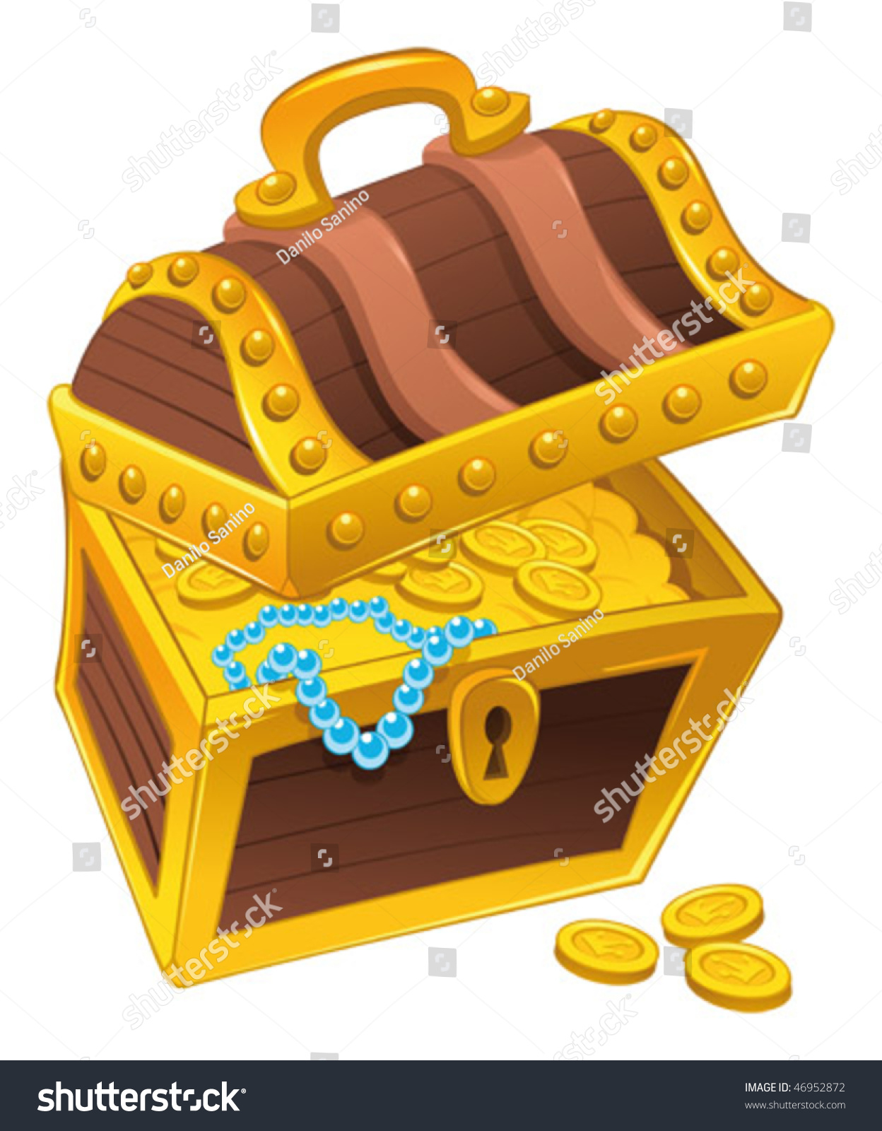 Treasure Chest Cartoon Vector Isolated Object Stock Vector 46952872 ...