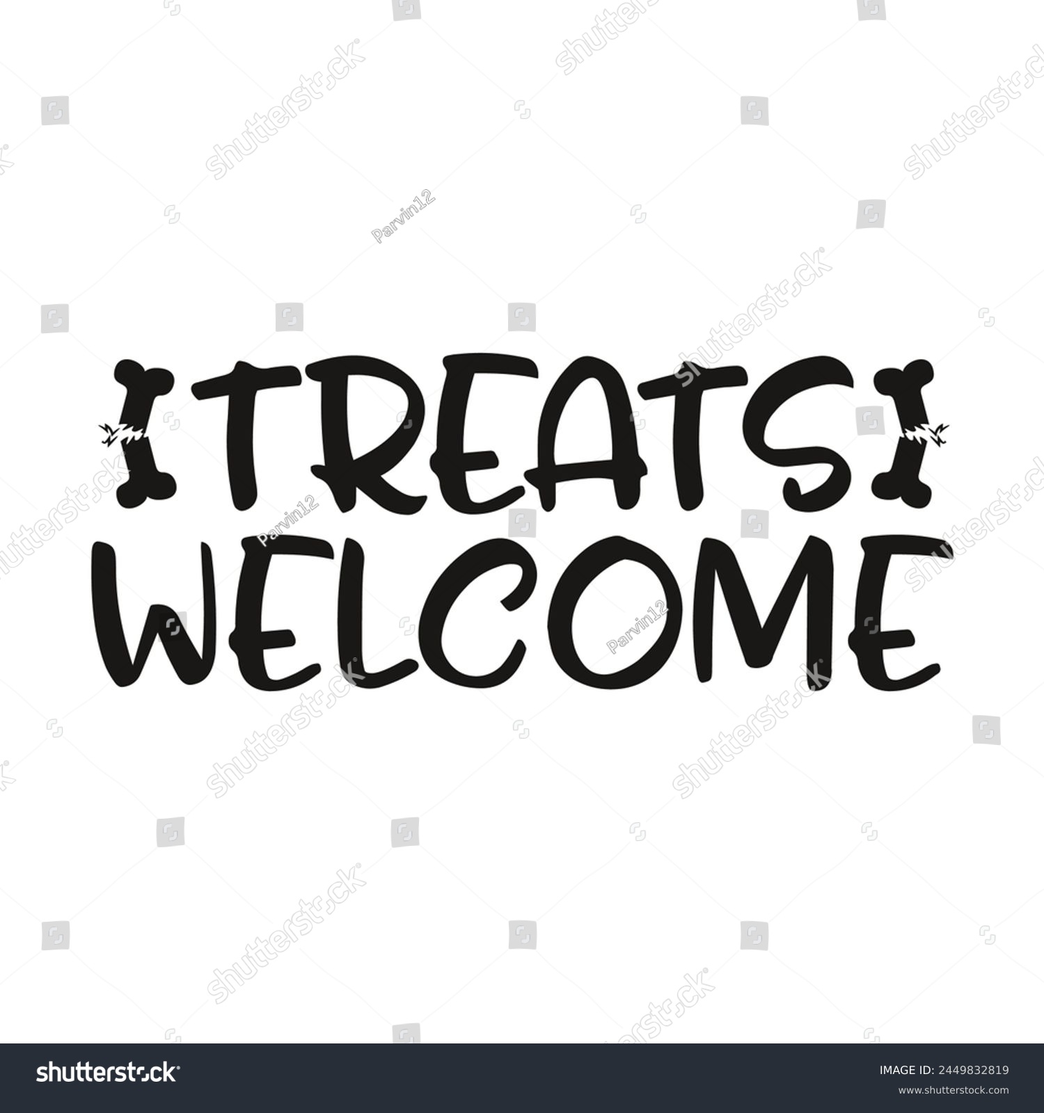 SVG of Treats welcome funny dog vector  svg