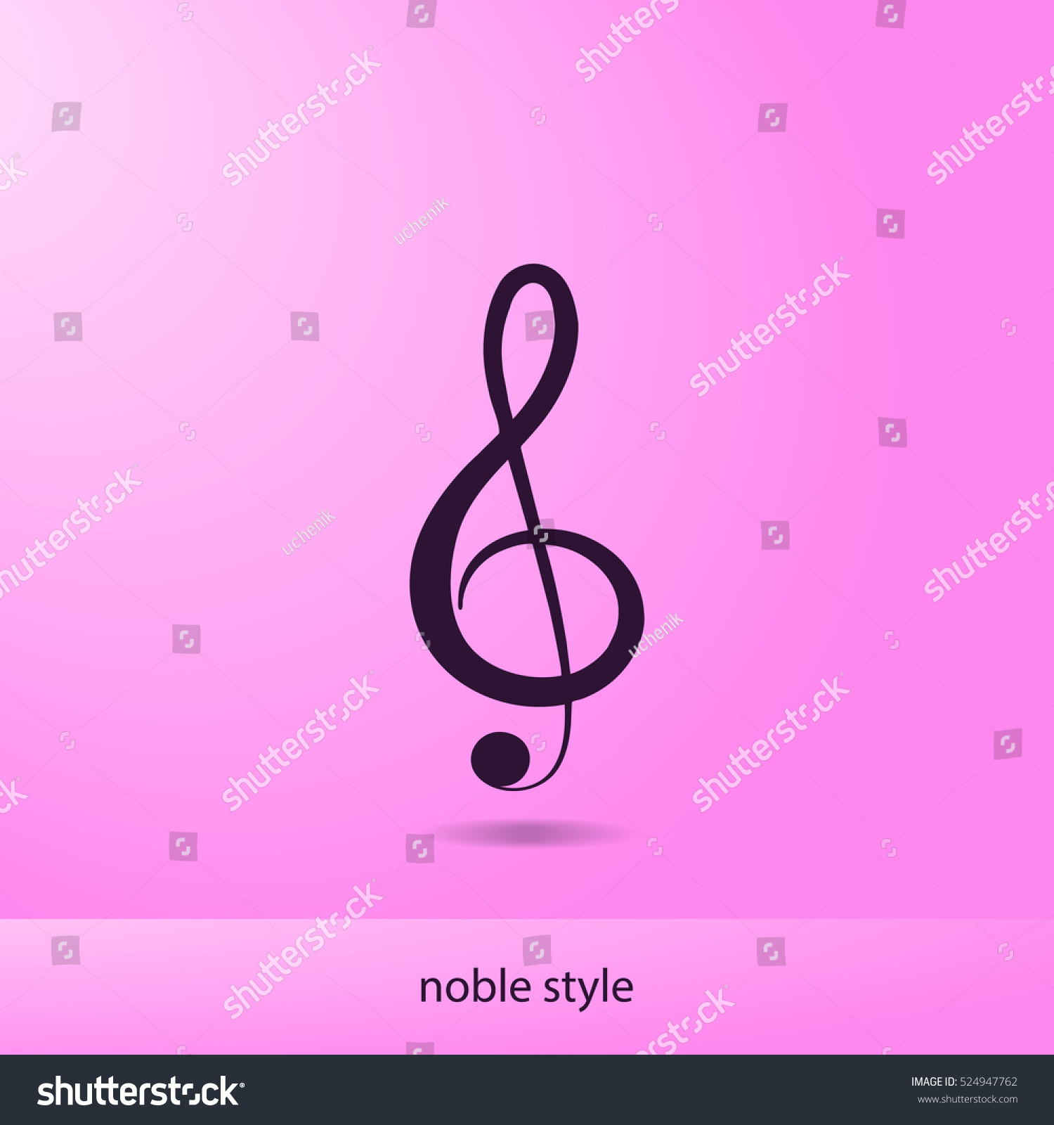 Treble Clef Vector Icon Stock Vector Royalty Free 524947762 Shutterstock