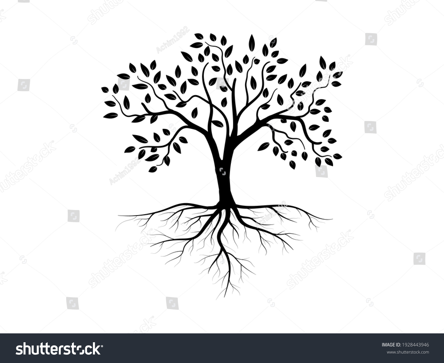 35,737 Tree silhouette with roots Images, Stock Photos & Vectors ...