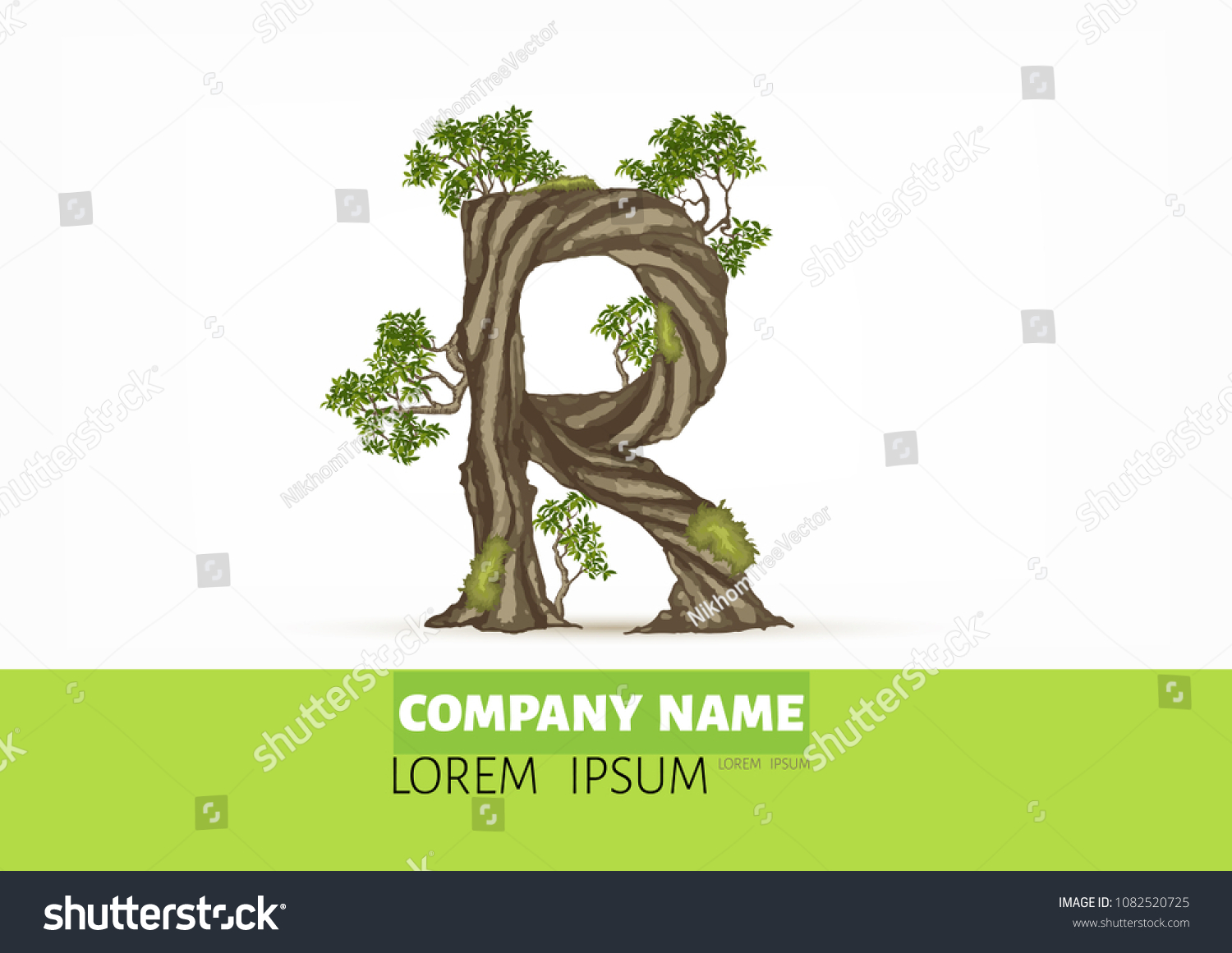 Tree Fonttwisted Tree Shape Letterletter B: Vetor Stock (livre De ...