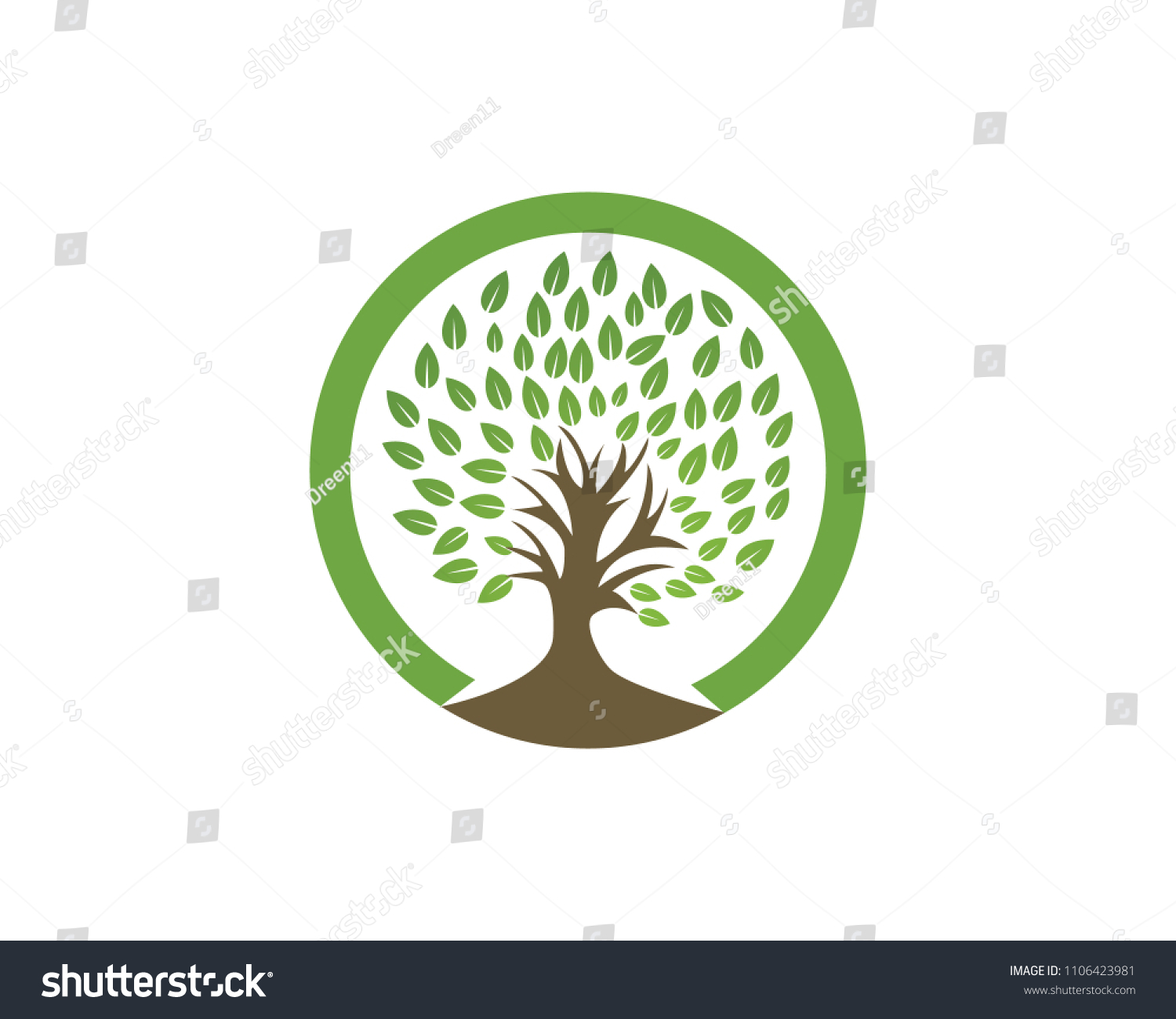 Tree Go Green Logo Vector Template Stock Vector (Royalty Free ...