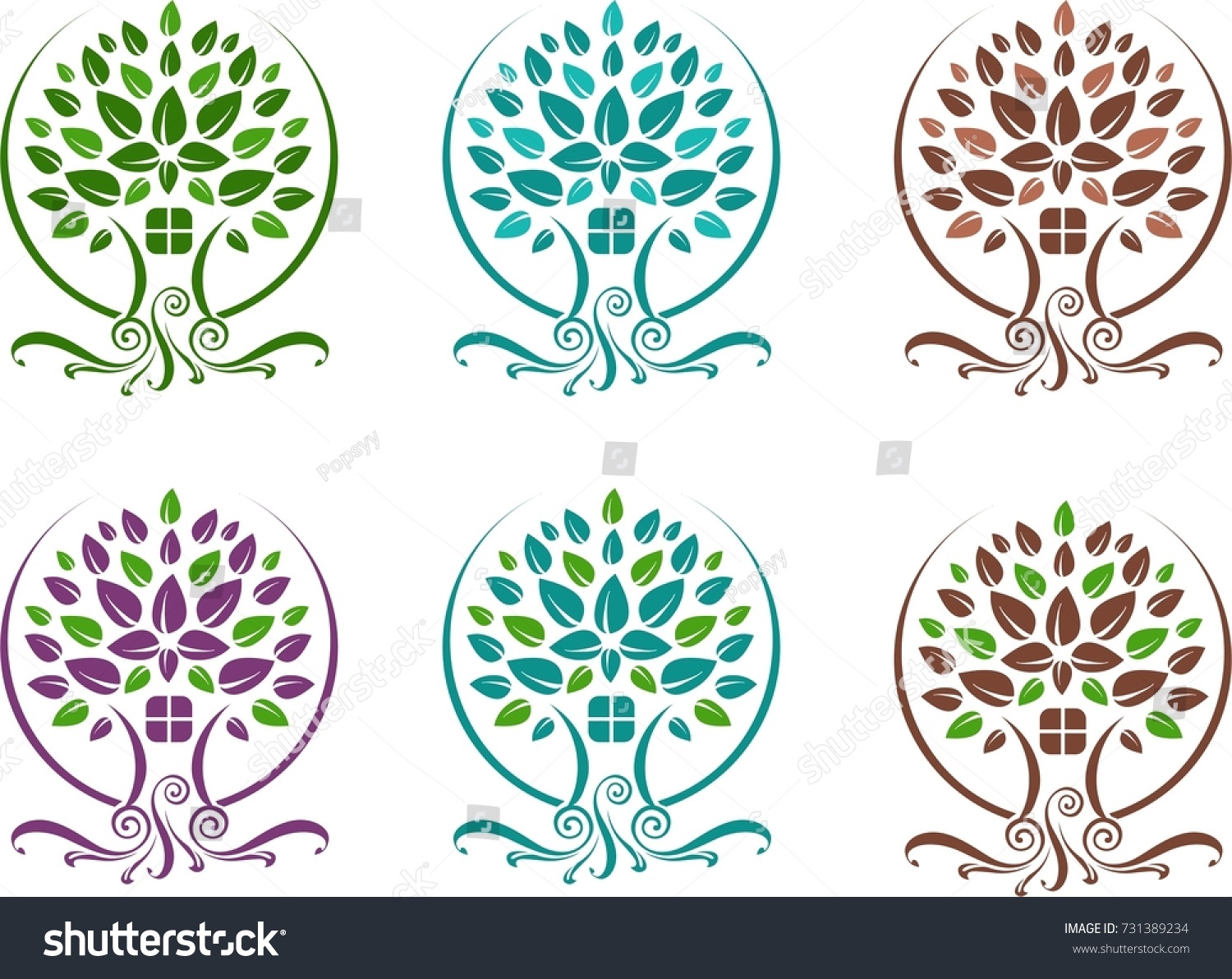 Tree House Drawing Vector Design Window: เวกเตอร์สต็อก (ปลอดค่า ...