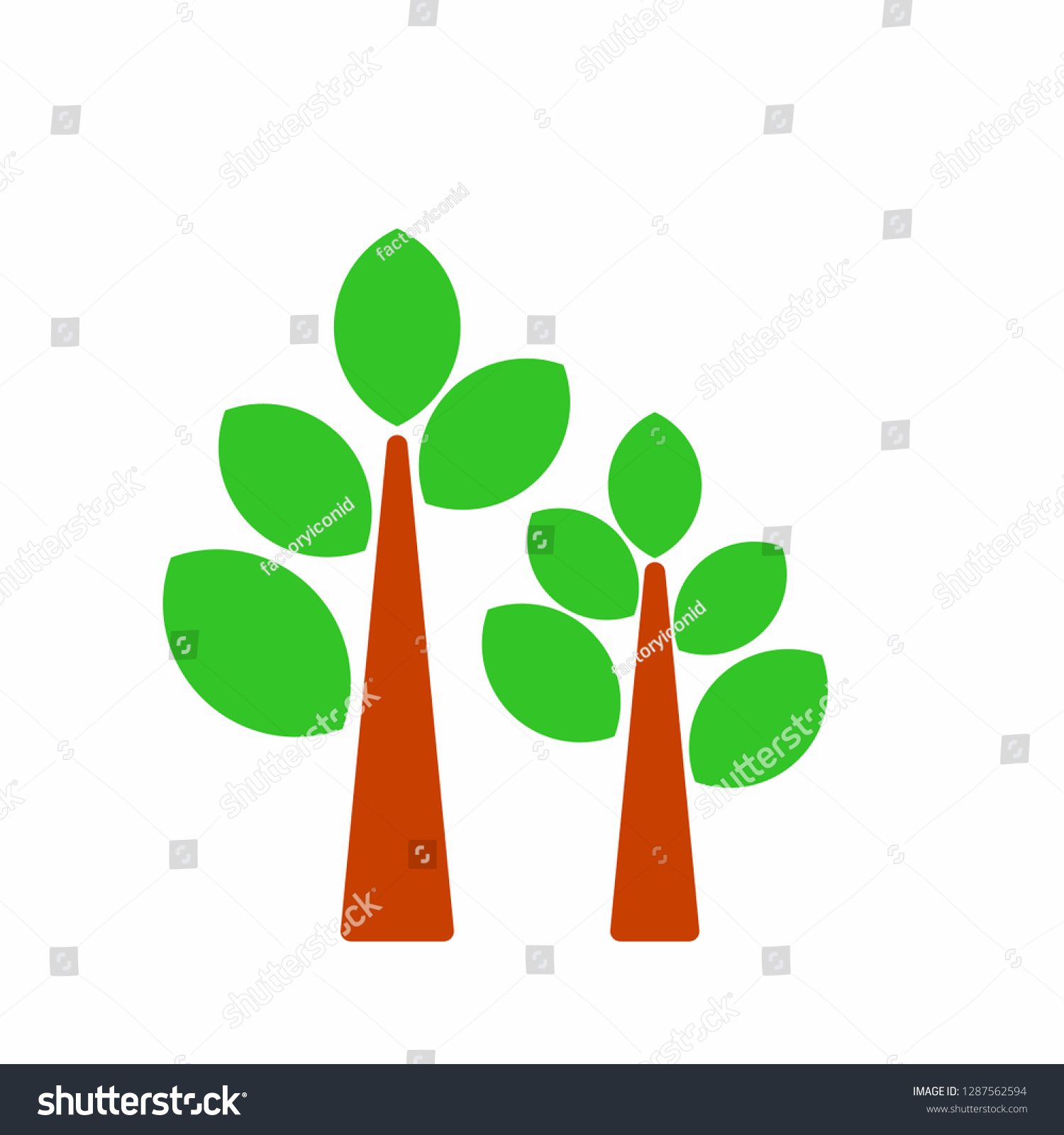 Tree Icons Pack Isolated Tree Symbols: เวกเตอร์สต็อก (ปลอดค่าลิขสิทธิ์ ...
