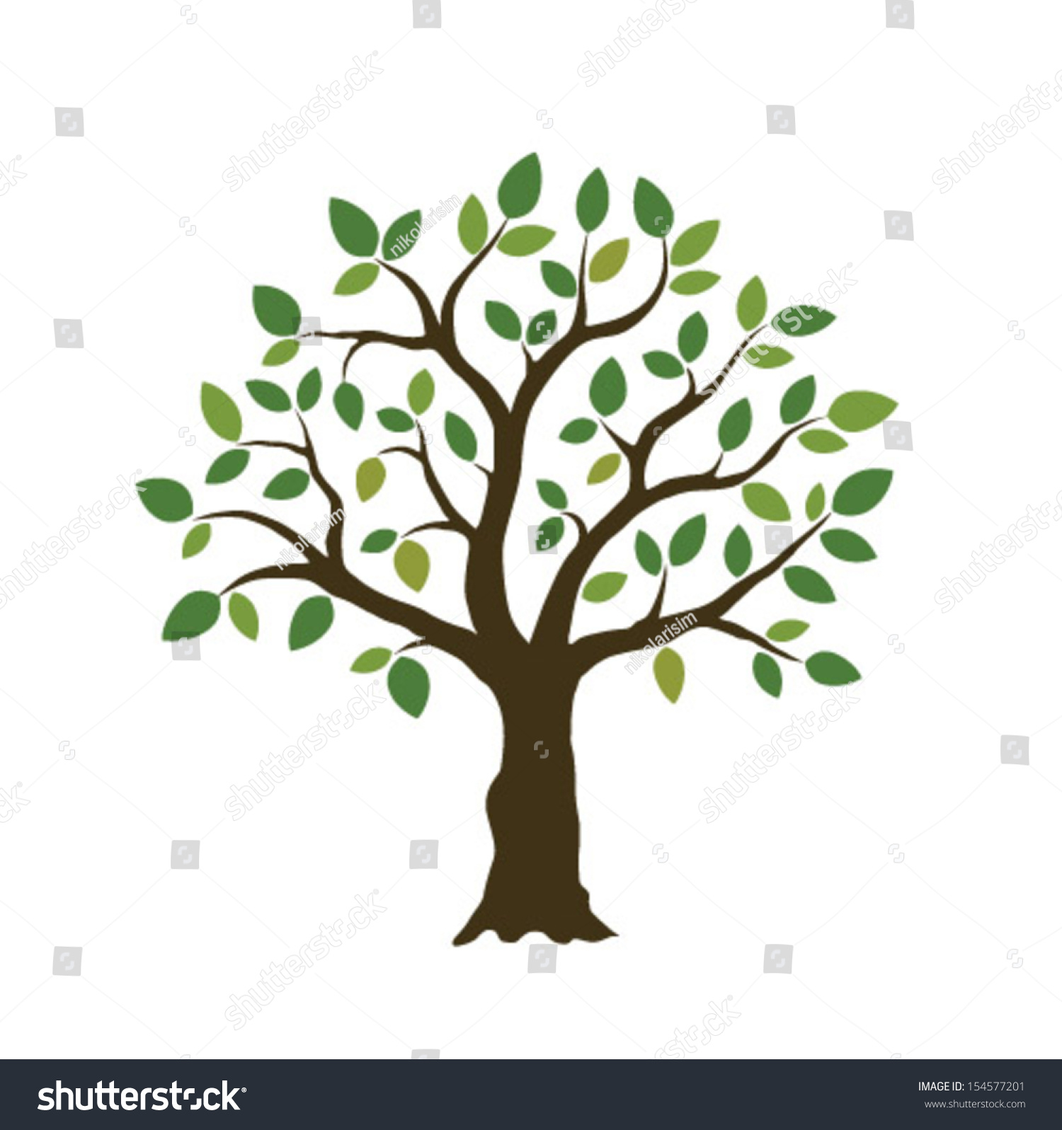 Tree Illustration Stock Vector Royalty Free