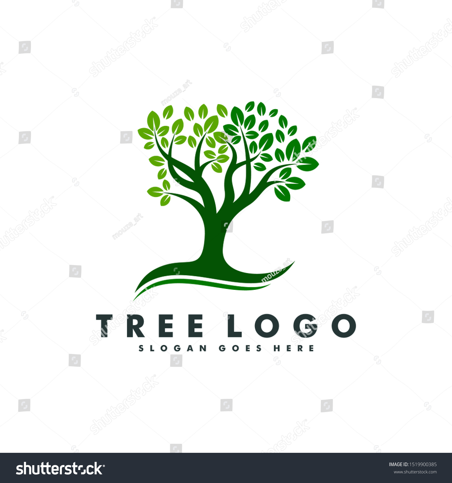 Tree Logo Design Forest Icon Vector Stock Vector (Royalty Free) 1519900385