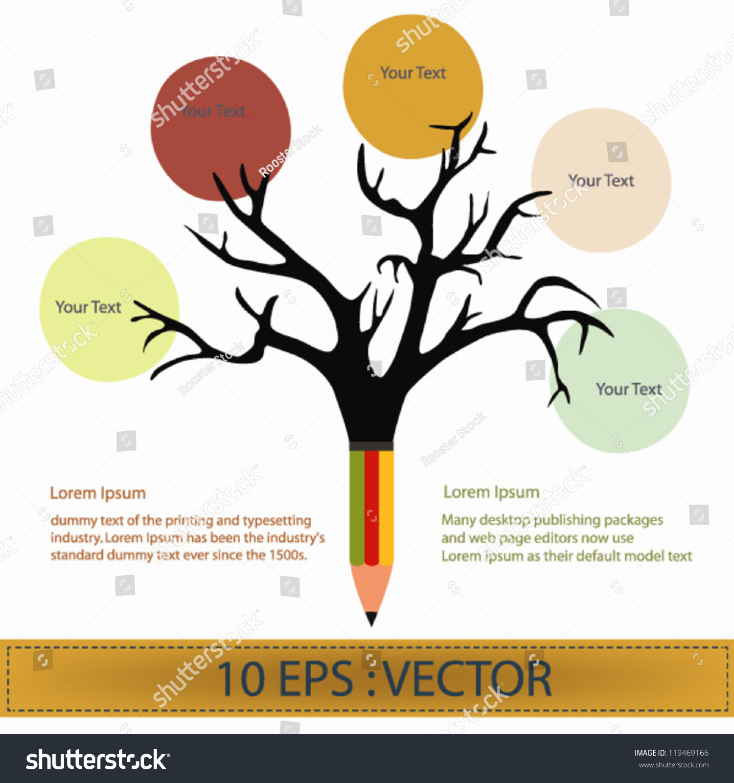 Tree Map Thinking Vector Stock Vector 119469166 Shutterstock