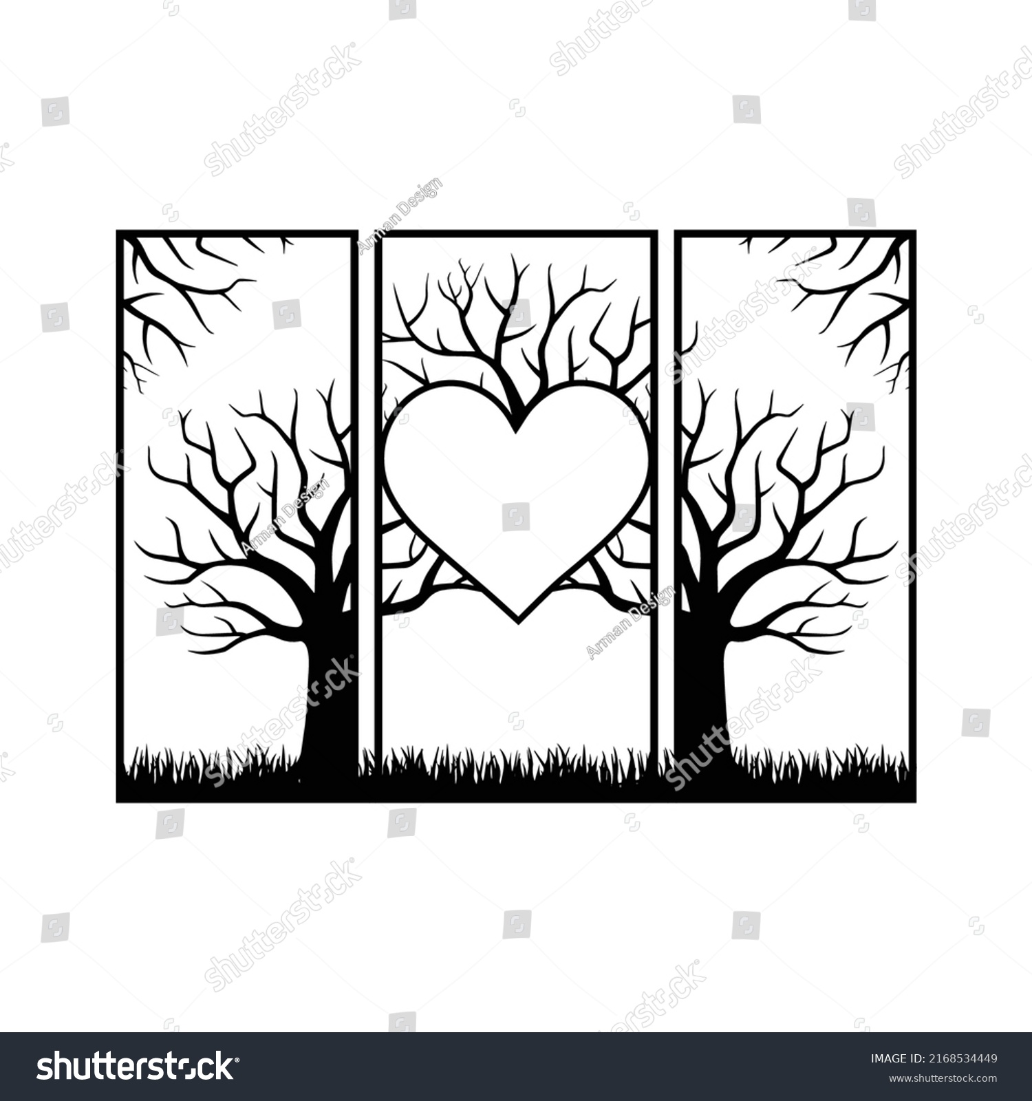 SVG of Tree of Heart Wall Interior Decor Crafts Design svg