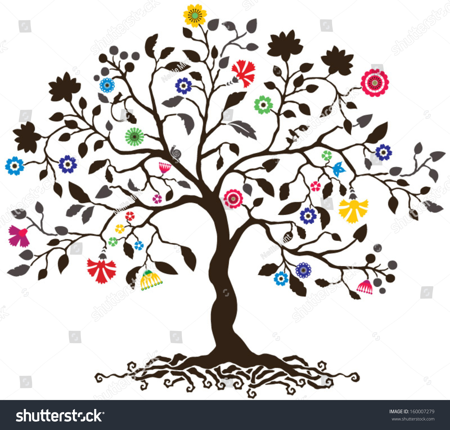 Tree Life Stock Vector 160007279 - Shutterstock