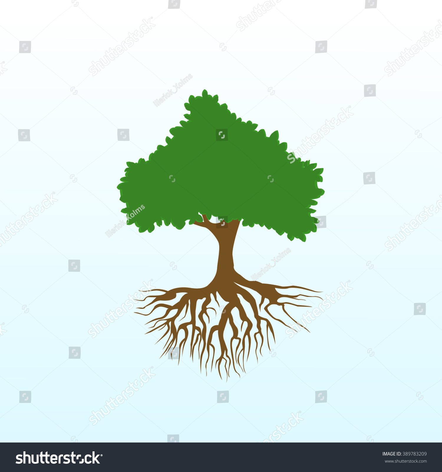 Tree Roots Stock Vector (Royalty Free) 389783209