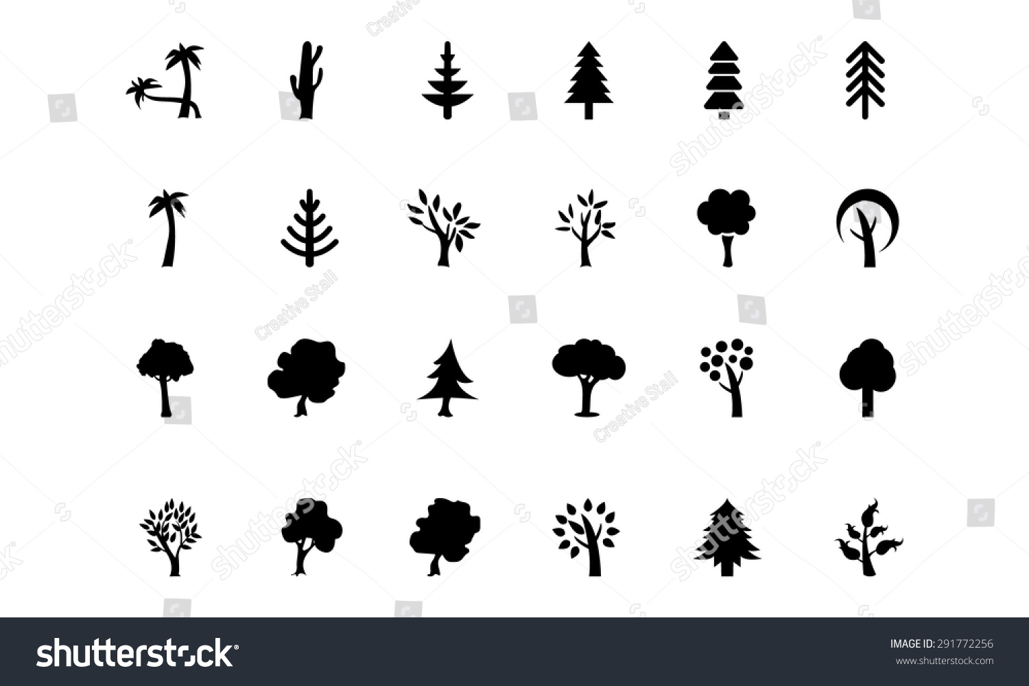 SVG of Trees Vector Icons svg