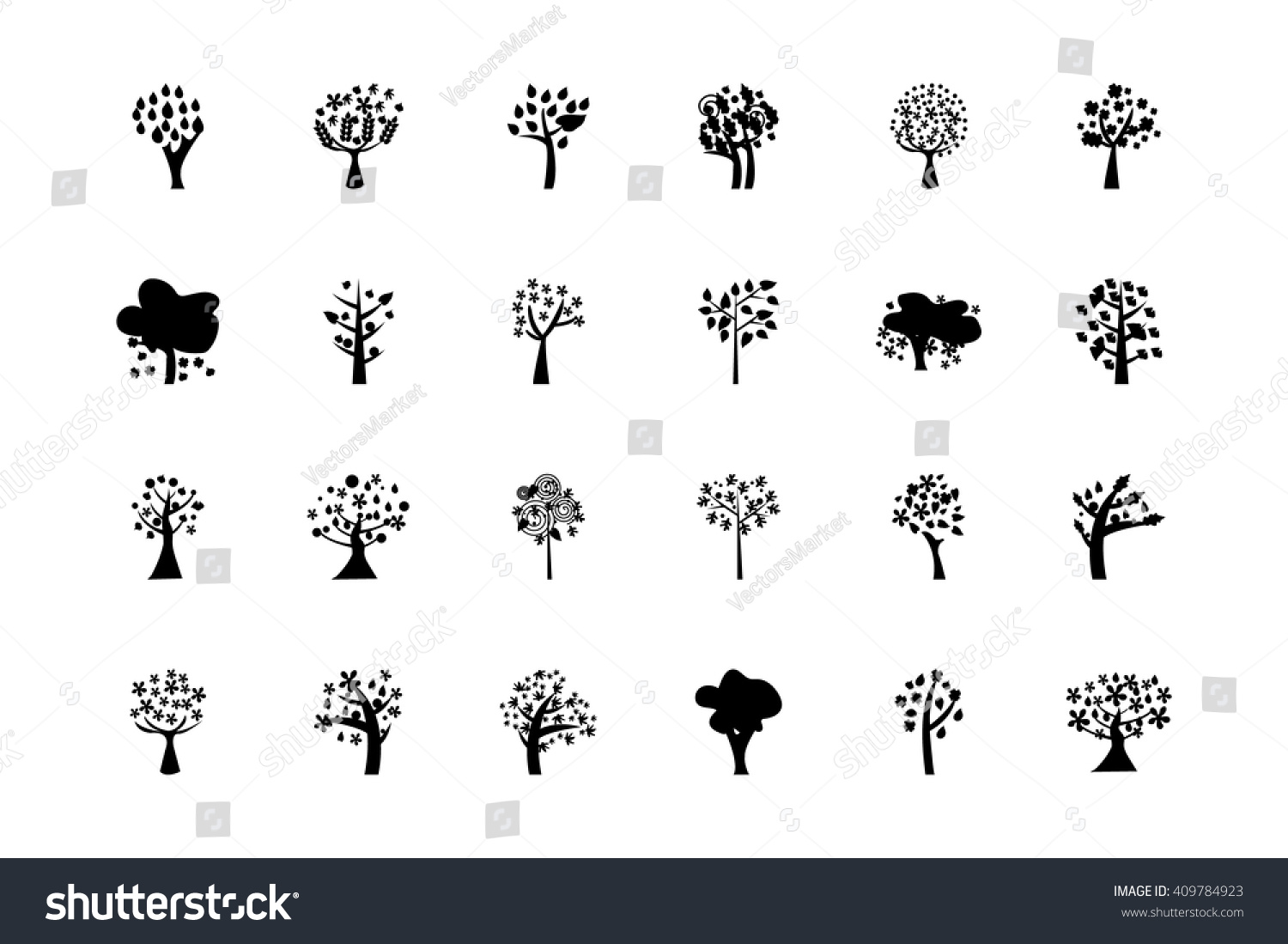 SVG of Trees Vector Icons 5 svg