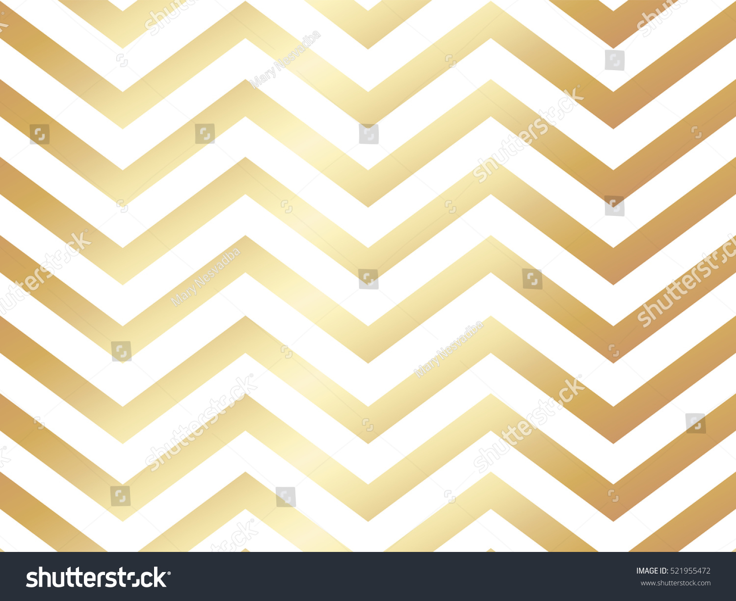 Trendy Golden Chevron Patterned On White Stock Vector 521955472 ...