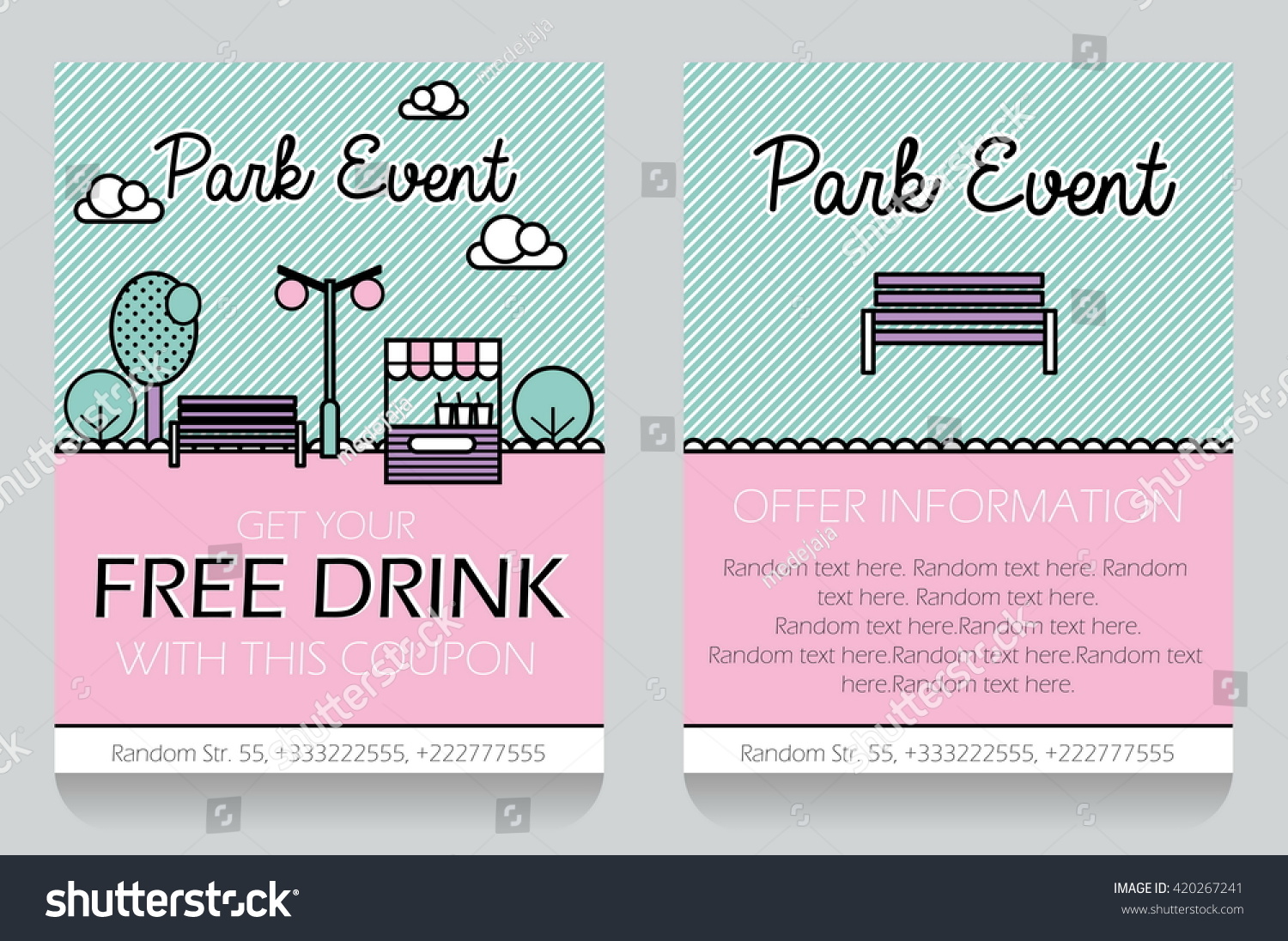 Trendy Minimalistic Icon Style Outdoor Park Stock Vector Royalty Free 420267241
