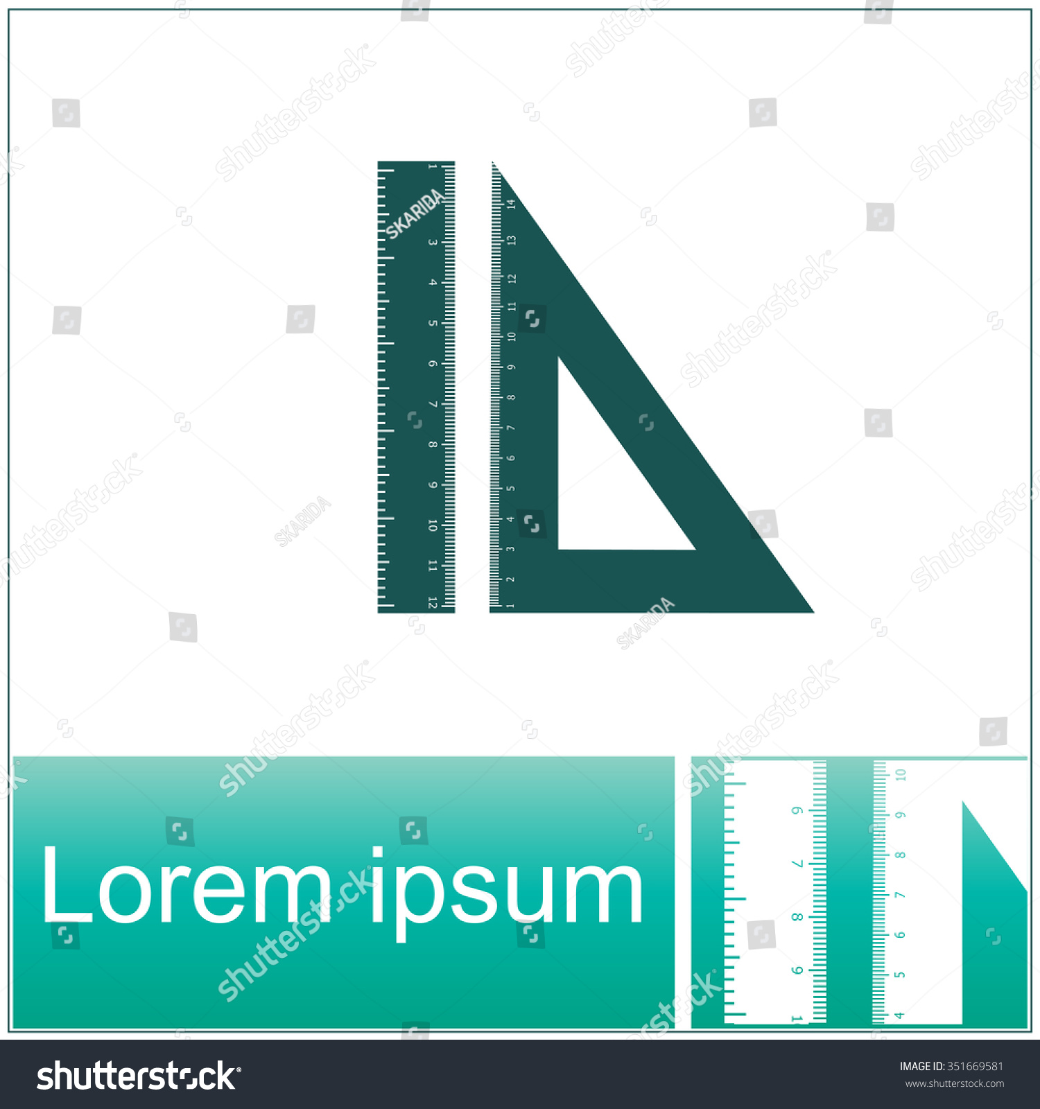 Triangle Straightedge Icon Stock Vector (Royalty Free) 351669581